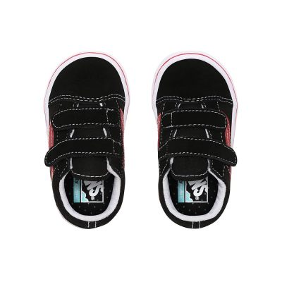 Vans Pop ComfyCush Old Skool V - Çocuk Spor Ayakkabı (Siyah Kırmızı)